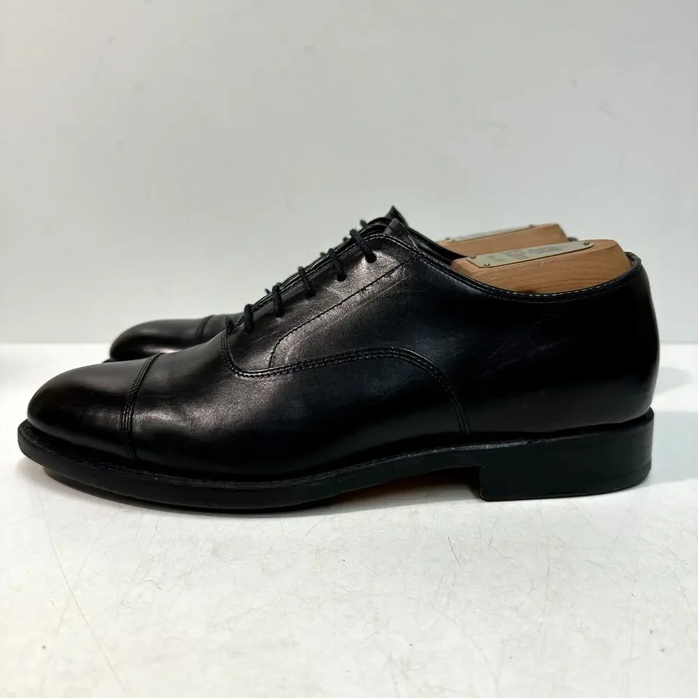 FULLY RESOLED Grant Stone x J. Crew Black Cap Toe Oxford Bench Made EUC 7 D